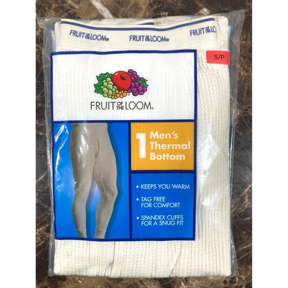 Fruit Of The Loom Ankle Length Thermal Pants Long Johns 2014 NEW Men SMALL 28-30